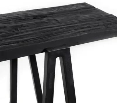 Ash Reclaimed Wood Console Table - Black - Regina Andrew