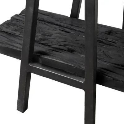 Ash Reclaimed Wood Console Table - Black - Regina Andrew