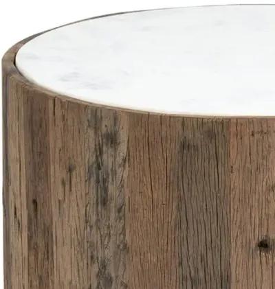 Eli Marble Top & Reclaimed Wood Coffee Table - Regina Andrew - Brown