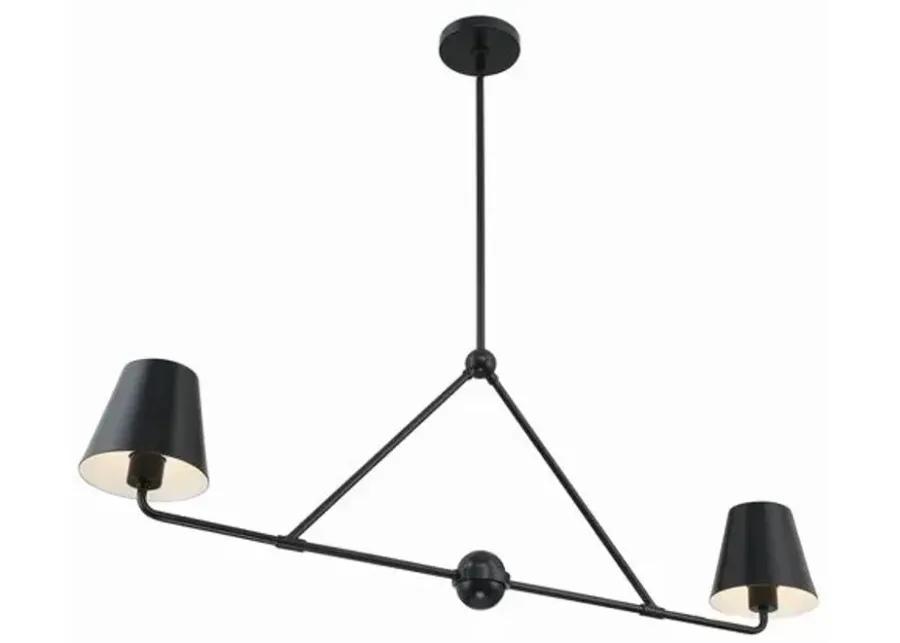 Xavier Linear Chandelier - Crystorama - Black