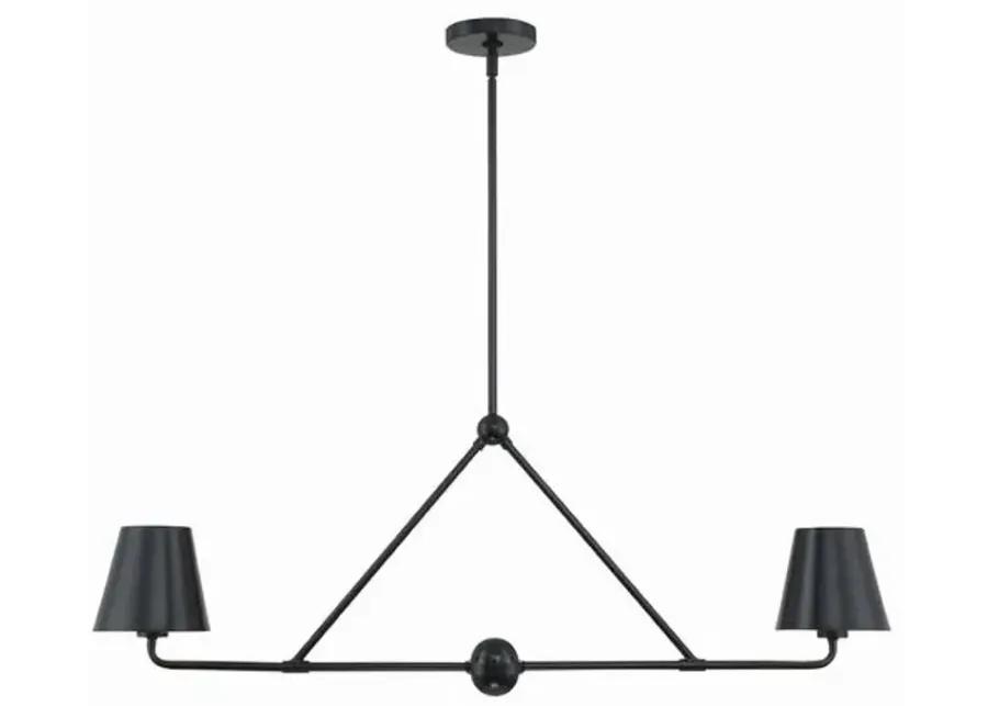 Xavier Linear Chandelier - Crystorama - Black