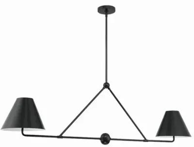 Xavier Linear Chandelier - Crystorama - Black