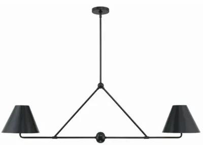 Xavier Linear Chandelier - Crystorama - Black