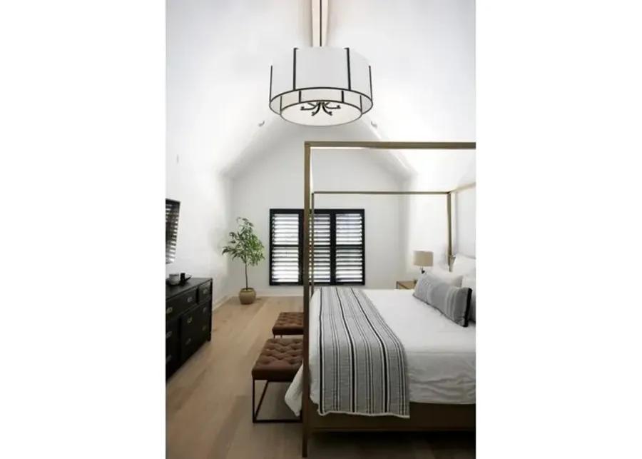 Carlyn 6 Light Chandelier - White/Black - Crystorama