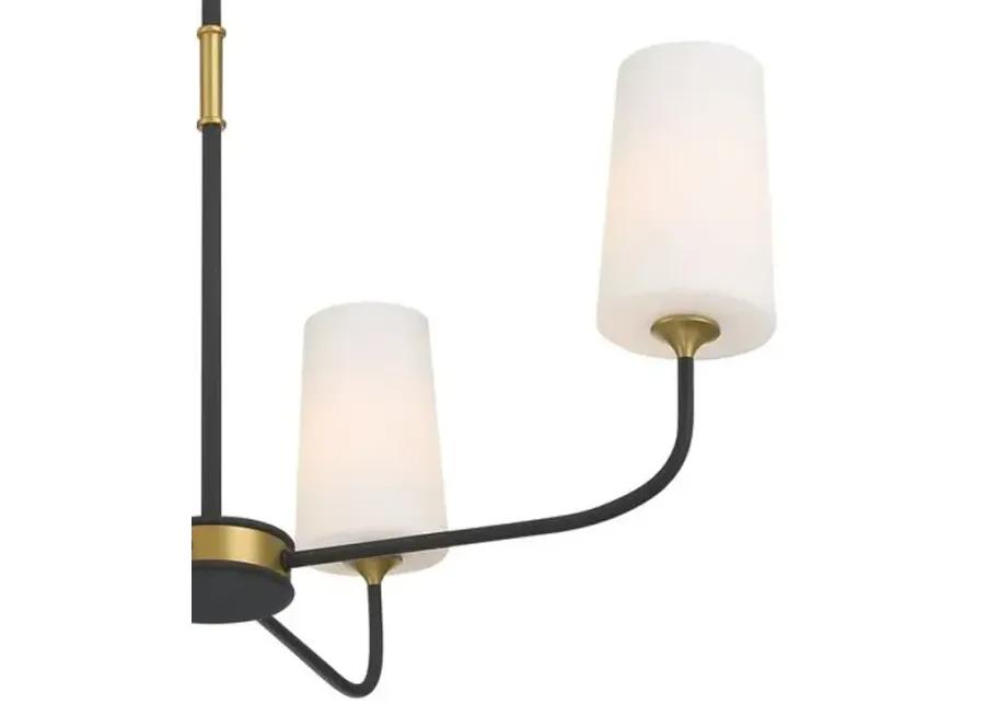 Niles 4 Light Chandelier - Black/Gold - Crystorama