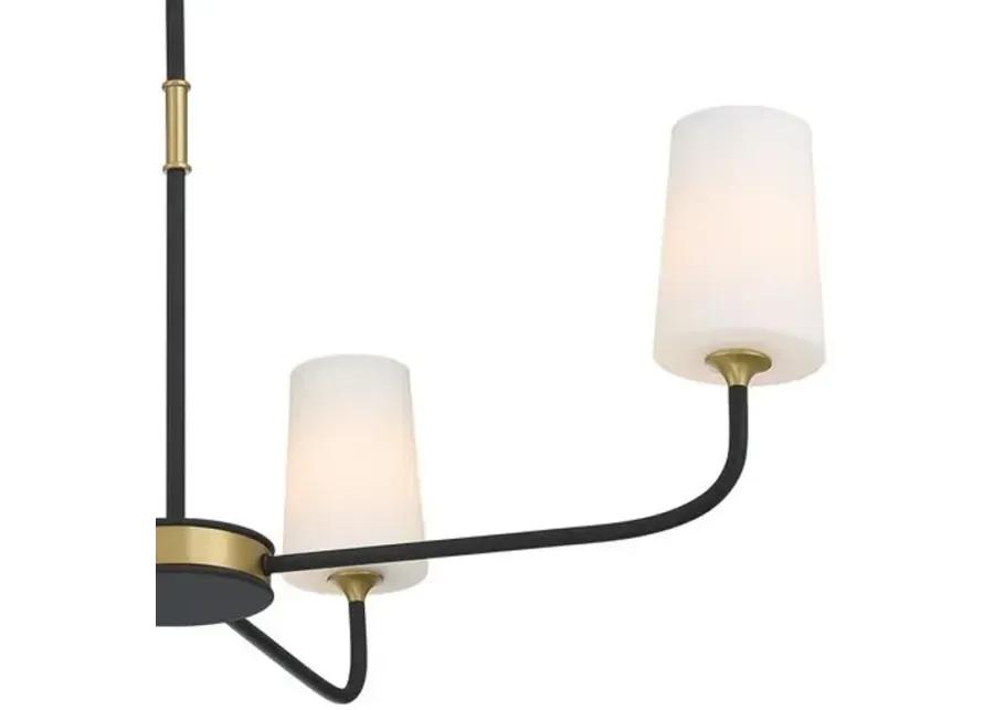 Niles 4 Light Chandelier - Black/Gold - Crystorama