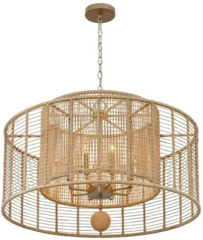 Jayna Chandelier - Natural Jute - Crystorama - Silver