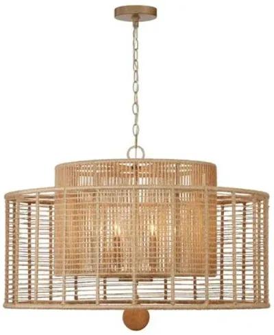 Jayna Chandelier - Natural Jute - Crystorama - Silver