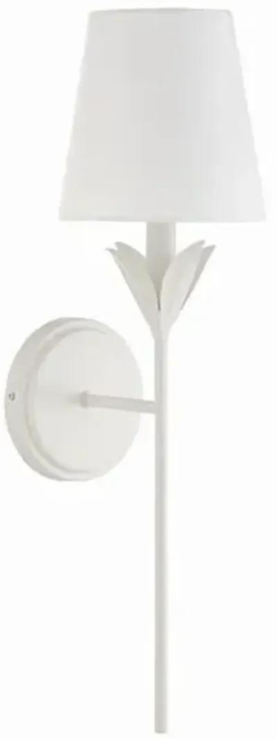 Broche 1 Light Wall Sconce - Crystorama - White