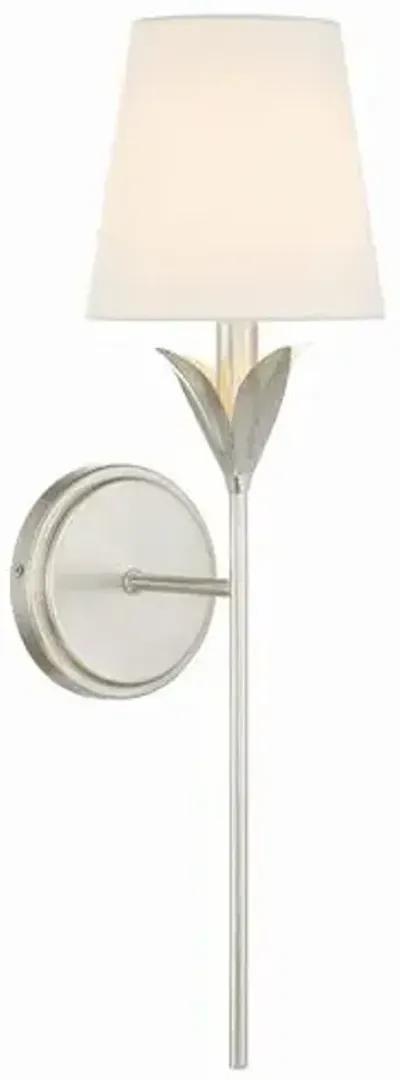 Broche 1 Light Wall Sconce - Crystorama - Silver