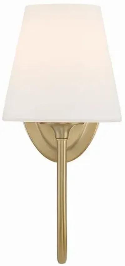 Juno 1 Light Wall Sconce - Crystorama - Gold