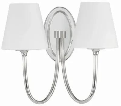 Juno 2 Light Wall Sconce - Crystorama - Silver