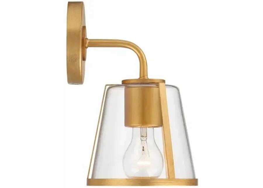 Fulton 1 Light Bathroom Vanity Wall Sconce - Crystorama - Gold