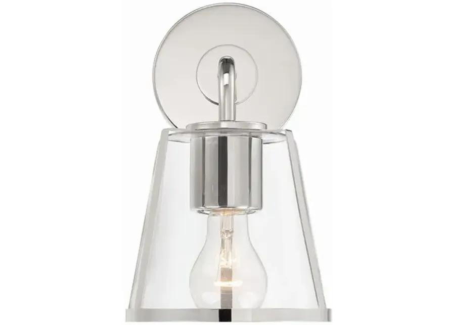 Fulton 1 Light Bathroom Vanity Wall Sconce - Crystorama - Silver