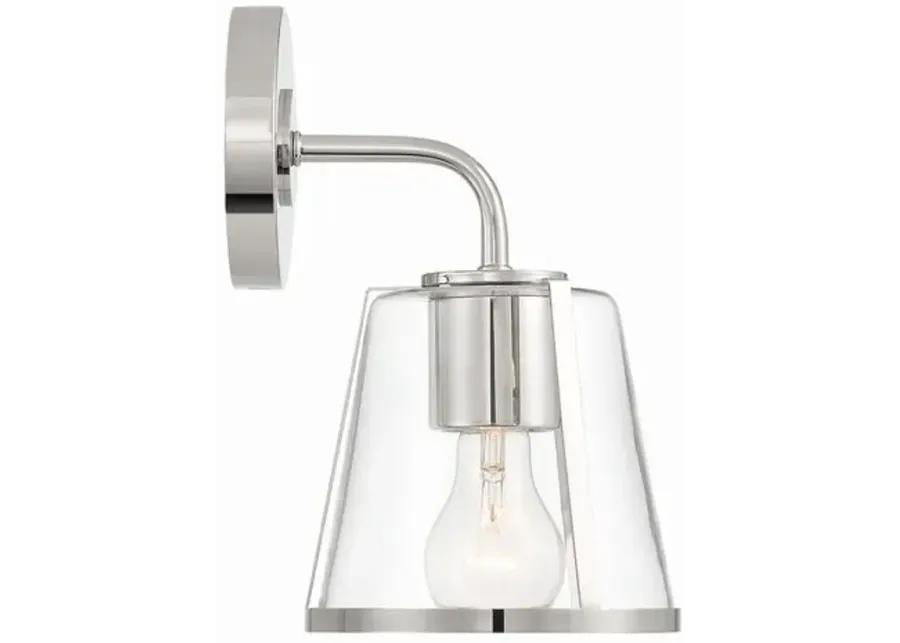 Fulton 1 Light Bathroom Vanity Wall Sconce - Crystorama - Silver