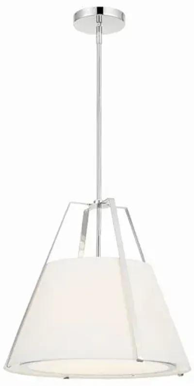 Fulton 3 Light Chandelier - Polished Nickel - Crystorama - Silver