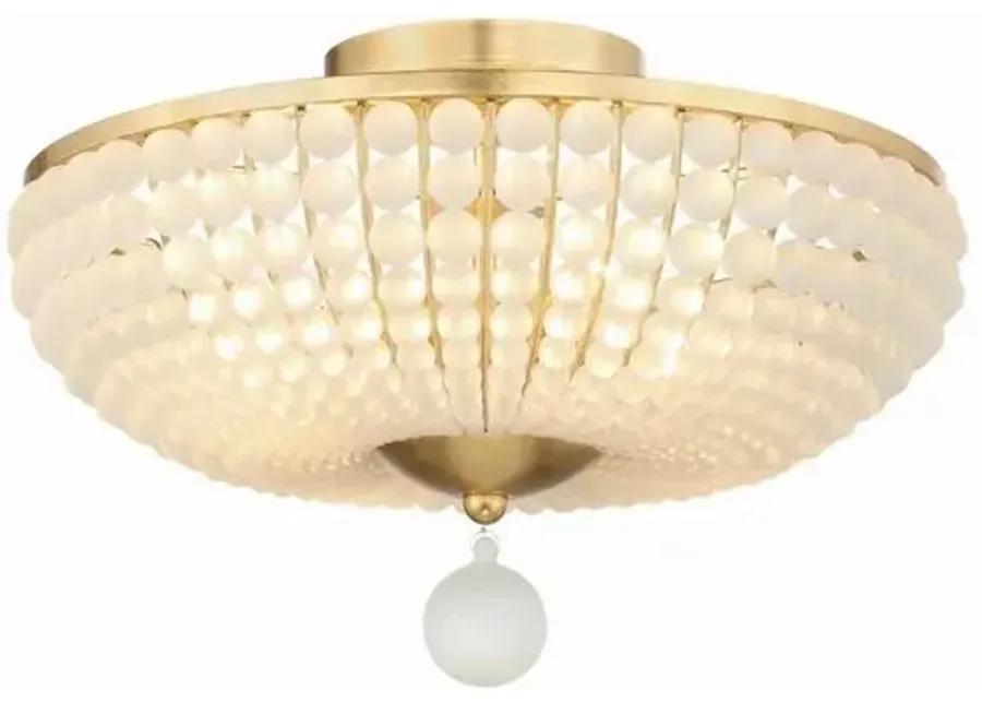 Bella Semi Flush Mount - Crystorama - Gold