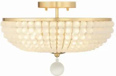 Bella Semi Flush Mount - Crystorama - Gold