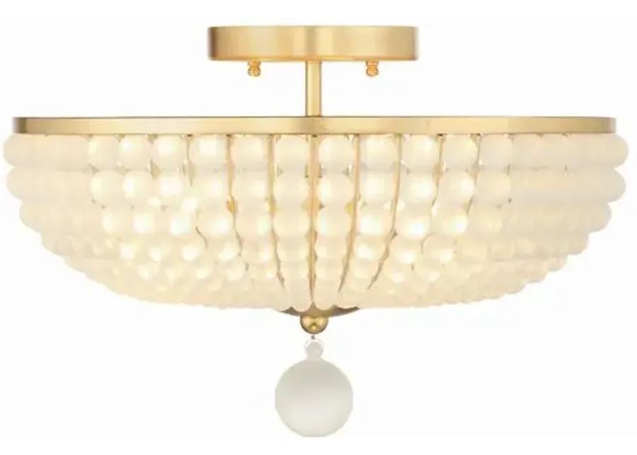 Bella Semi Flush Mount - Crystorama - Gold