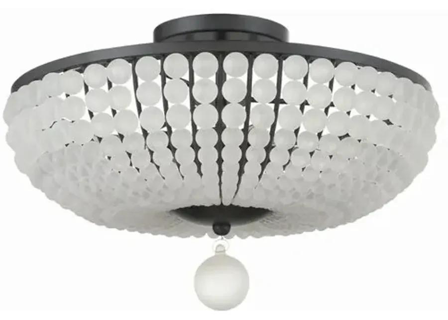 Bella Semi Flush Mount - Crystorama - Black