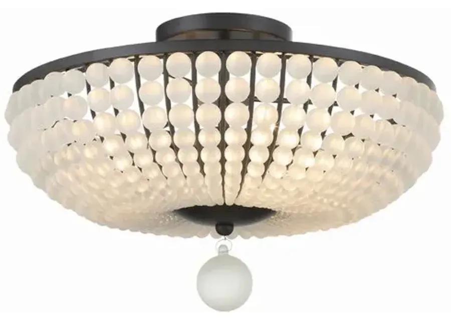 Bella Semi Flush Mount - Crystorama - Black