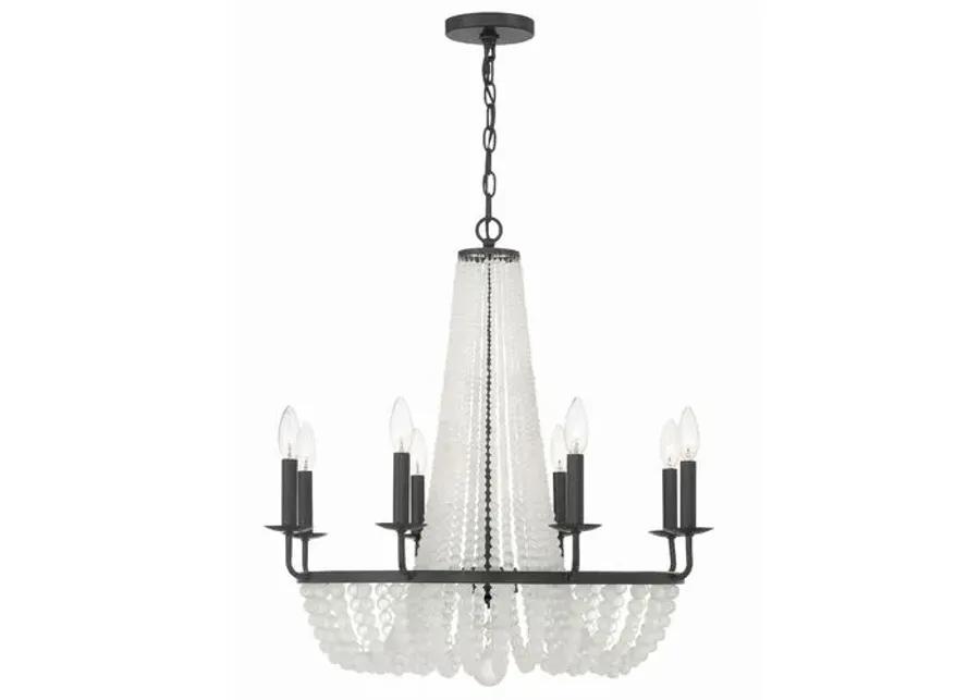 Bella 8 Light Chandelier - Crystorama - Black