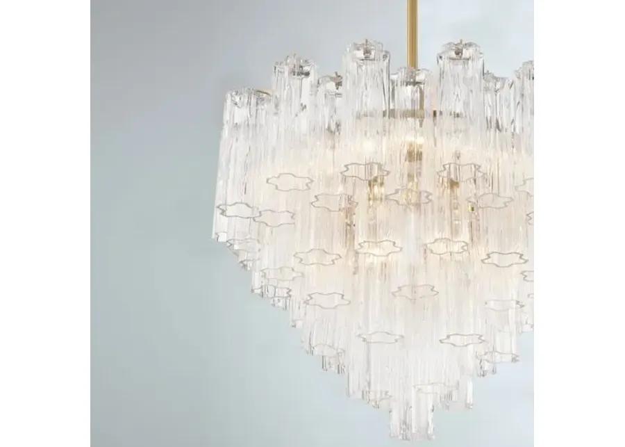 Addis Glass Chandelier - Crystorama - Gold