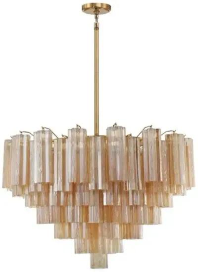 Addis Glass Chandelier - Crystorama - Gold