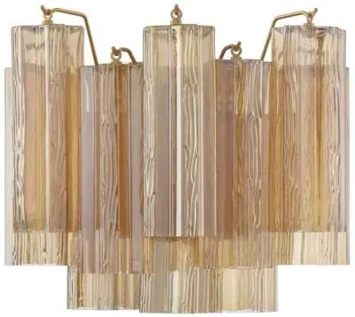 Addis 2 Light Glass Wall Sconce - Crystorama - Gold