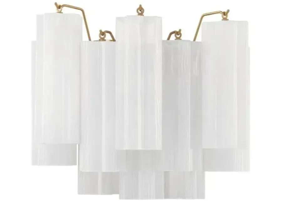 Addis 2 Light Glass Wall Sconce - Crystorama - Gold