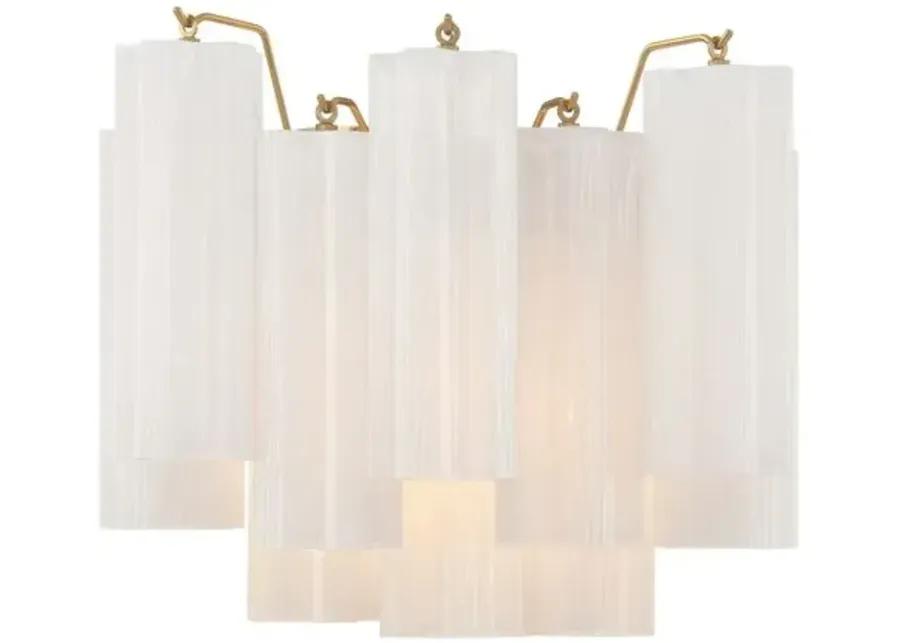 Addis 2 Light Glass Wall Sconce - Crystorama - Gold