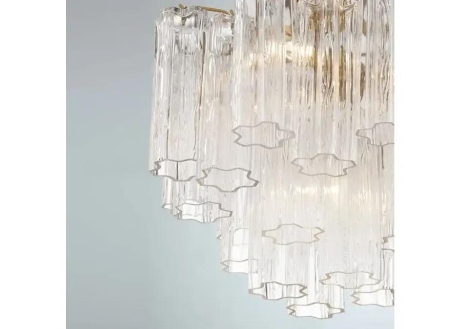 Addis 4 Light Glass Semi Flush Mount - Crystorama - Gold