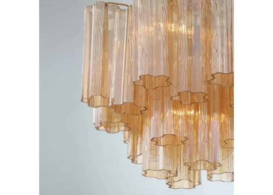 Addis 4 Light Glass Semi Flush Mount - Crystorama - Gold