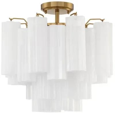 Addis 4 Light Glass Semi Flush Mount - Crystorama - Gold