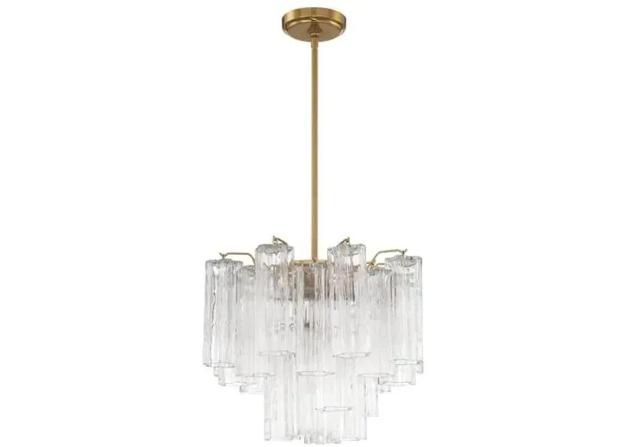 Addis Glass Chandelier - Crystorama - Gold