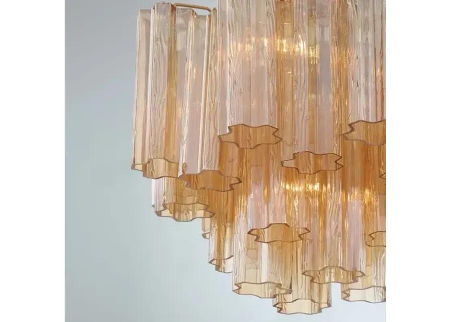 Addis Glass Chandelier - Crystorama - Gold