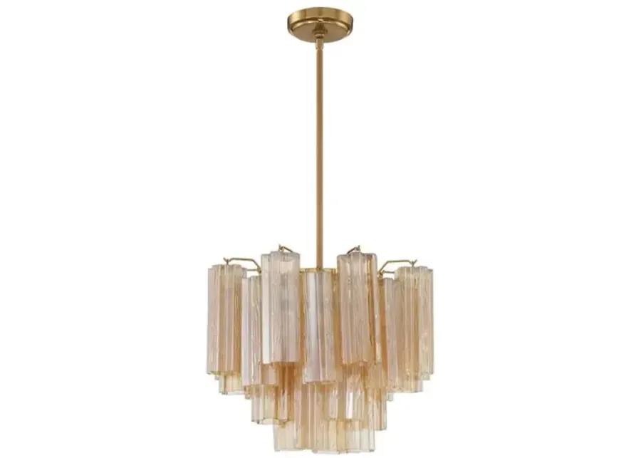 Addis Glass Chandelier - Crystorama - Gold