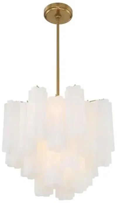 Addis Glass Chandelier - Crystorama - Gold