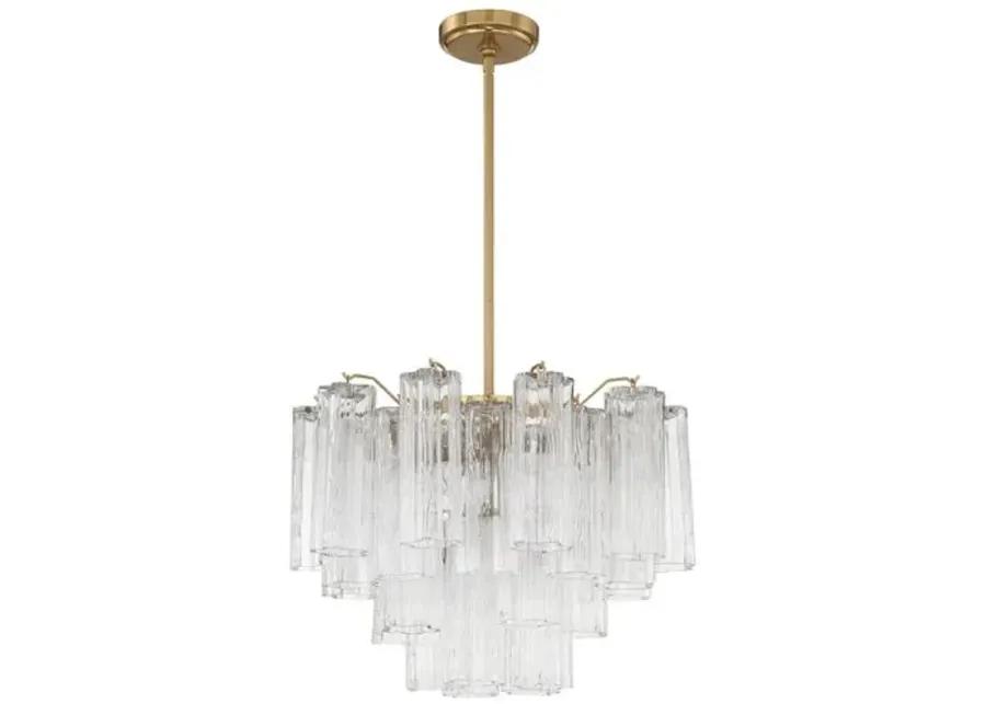 Addis Glass Chandelier - Crystorama - Gold