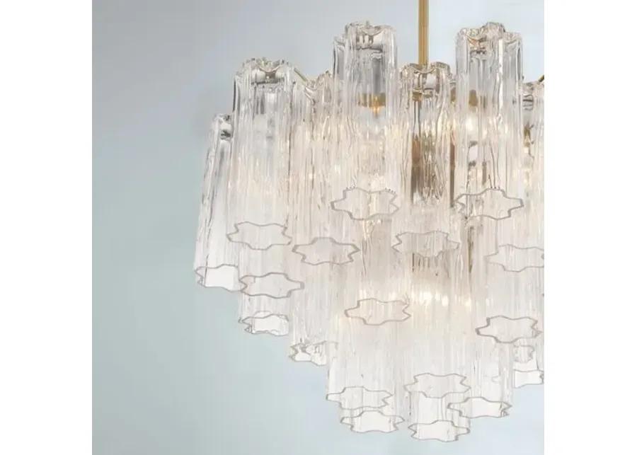 Addis Glass Chandelier - Crystorama - Gold