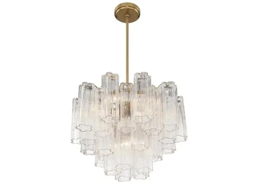 Addis Glass Chandelier - Crystorama - Gold