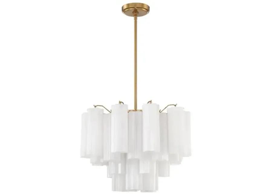 Addis Glass Chandelier - Crystorama - Gold