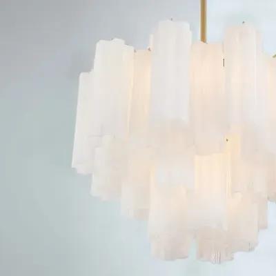 Addis Glass Chandelier - Crystorama - Gold