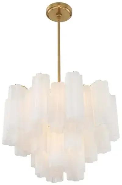 Addis Glass Chandelier - Crystorama - Gold