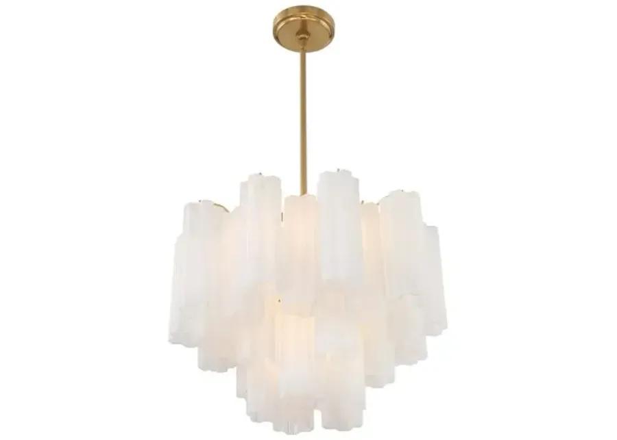 Addis Glass Chandelier - Crystorama - Gold