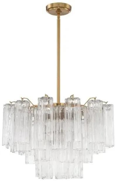 Addis Glass Chandelier - Crystorama - Gold