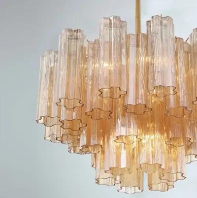 Addis Glass Chandelier - Crystorama - Gold