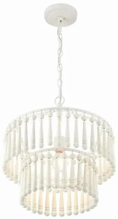 Tiana 1 Light Pendant - Matte White - Crystorama