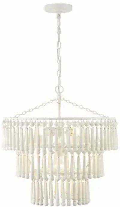 Tiana 3 Light Chandelier - Matte White - Crystorama