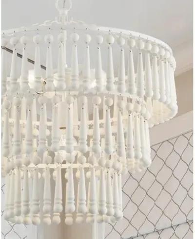 Tiana 3 Light Chandelier - Matte White - Crystorama